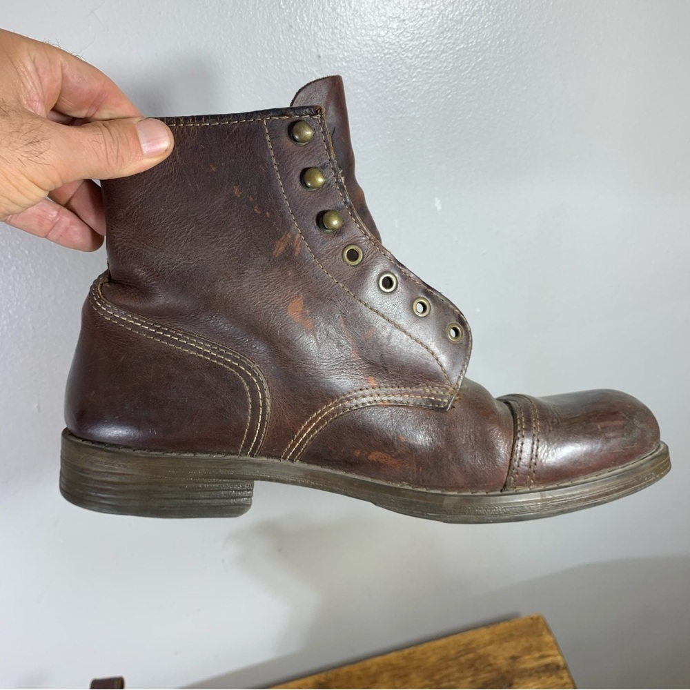 Lavorazione artigiana combat style leather boots - Picture 4 of 11